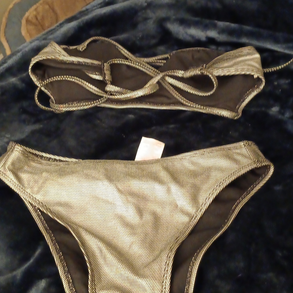 Two piece drawstring bikini set